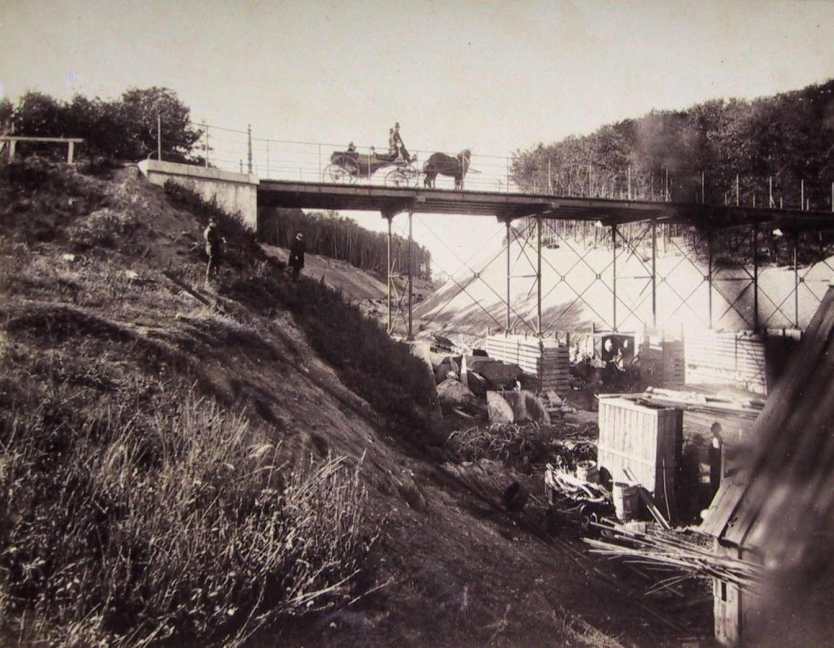 Fæstningskanalen. Ermelundsbroen efterår 1887. Tøjhusmuseet
