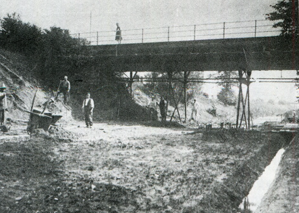 Fæstningskanalen. Ligbærerbroen 1920erne. Lyngby-Taarbæk Stadsarkiv