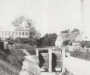 Fæstningskanalen. Lyngby Stemmeværk 1910. Lyngby-Taarbæk Stadsarkiv
