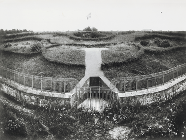Lyngbyfortet, Fortdækket set fra saillantkaponieren 1920 - Hærens Arkiv.