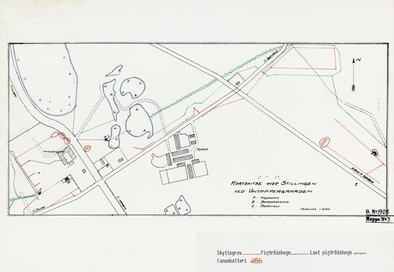 Vintappergårdstillingen, Kort med indtegnet feltbefæstning 1916 - Peter Thorning Christensen